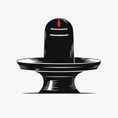 A Striking Depiction of the Shiva Lingam An Iconic Symbol Representing Lord Shiva in Hindu Tradition and Spirituality