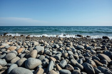 Stones along the coastline