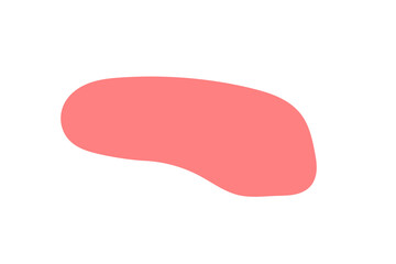 Abstract red blob shape minimal organic design element for modern posters, highlights, branding, and creative backgrounds