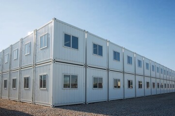 Modular office units assembled for workspace construction