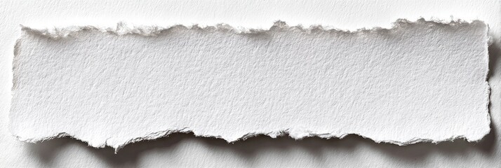 A torn piece of white paper