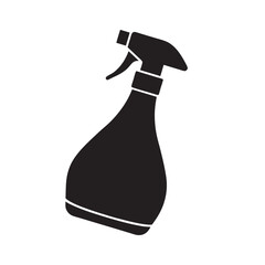 silhouette dish soap bottle on the white background