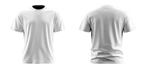 Blank white t-shirt, front and back view (1)