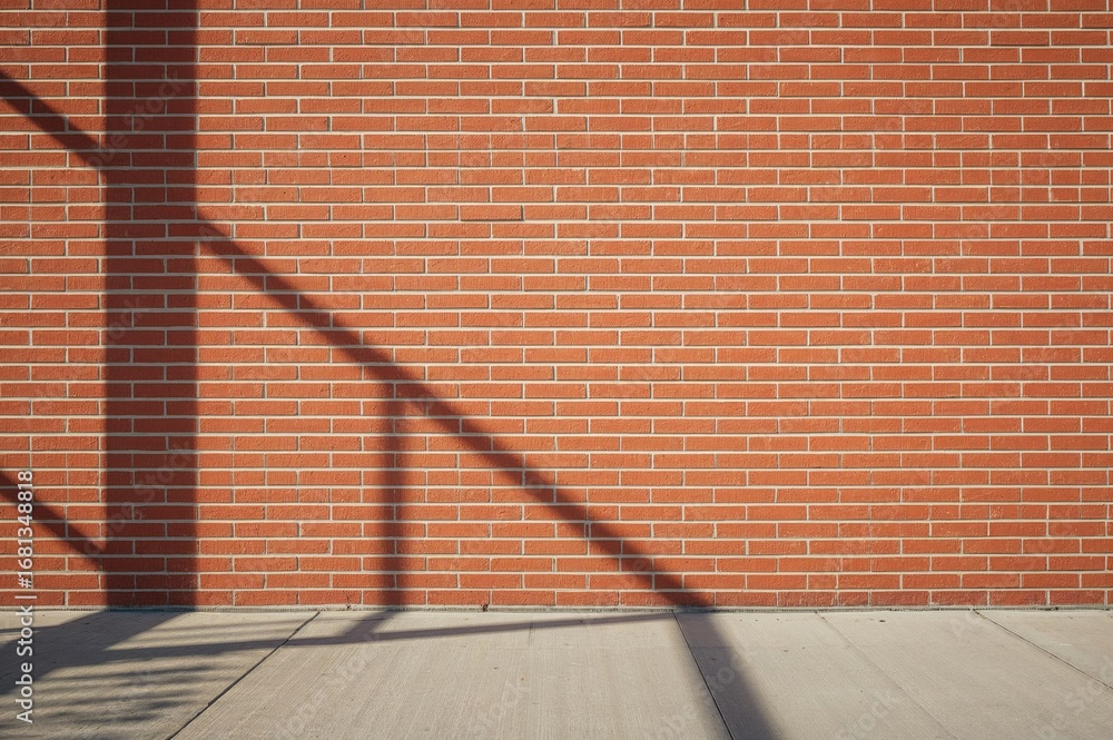 Poster summer backdrop featuring a red brick wall with shadow patterns