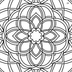 Black and White Mandalas Adult Coloring Book 