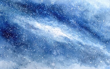 Abstract watercolor celestial scene