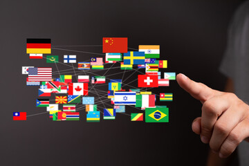 A visual representation of interconnected nations, showcasing global collaboration and relationships.