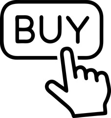 Fototapeta premium vector hand with buy icon