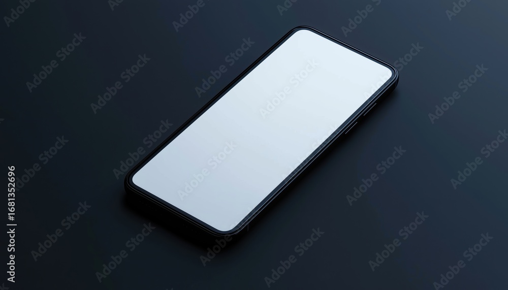 Poster high-quality realistic new version of smartphone with blank white screen: a realistic mockup phone f