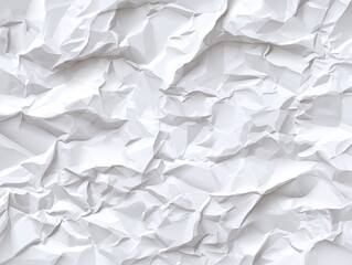 Obraz premium Close-up crumpled white paper texture