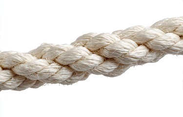 Close-up of a twisted, cream-colored rope