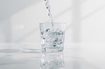 Filling a cup with water