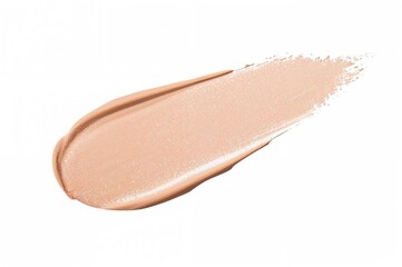 Fototapeta premium Isolated pink and beige powder brushstroke on a plain backdrop