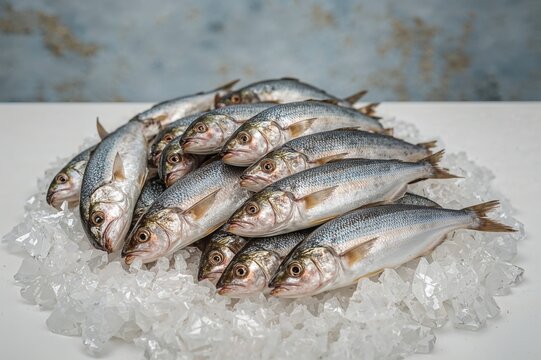 Heap of freshly caught threadfin silverbiddy fish available for purchase