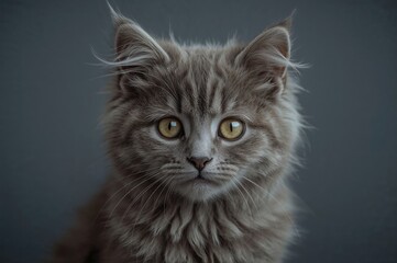 Obraz premium Close-up of a Blue British Shorthair Cat