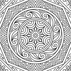 Black and White Mandalas Adult Coloring Book 