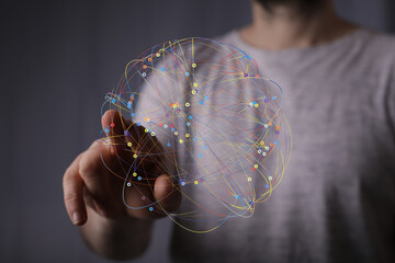 Abstract image depicting a complex network, ideal for tech, global, and connection concepts.