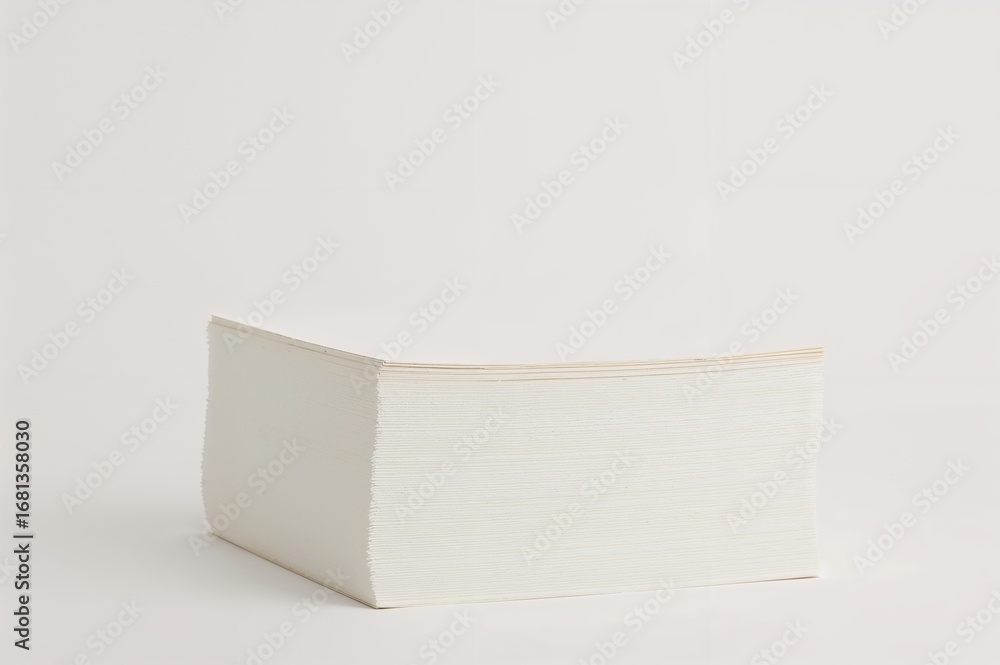 Poster background of paper sheets showing a cross-sectional view with space for text