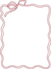 Simple Rectangular Ribbon Frame with Corner Bow