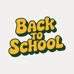 Retro Back to School A Vibrant 3D Text Logo Design Celebrating Education