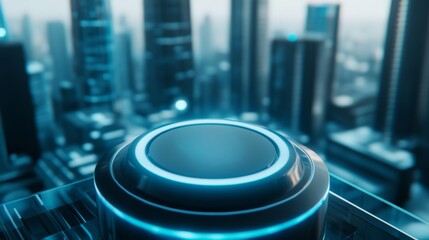 Blue halo technology background