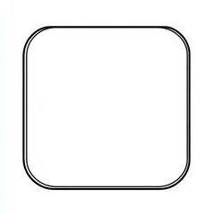 Empty square frame with rounded corners