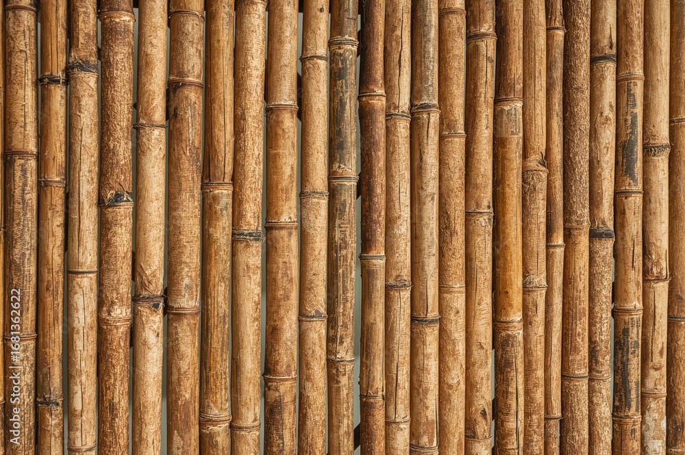 Poster bamboo framework created by compression
