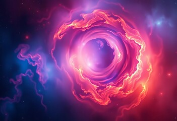 Abstract swirling nebula background, cosmic dust and gas,  infinite,  fantasy