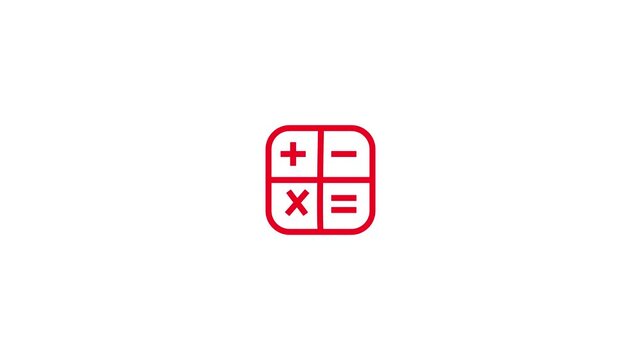 Calculator icon animation - Essential basic icon motion design