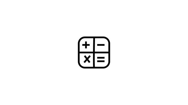 Calculator icon animation - Essential basic icon motion design