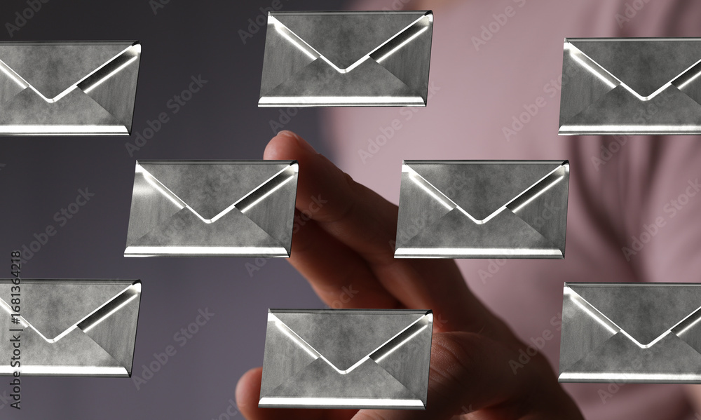 Poster Digital inbox overflowing?  Tips and tricks for efficient email management.