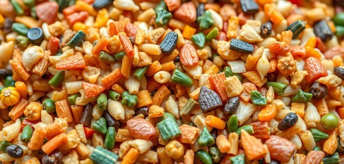 Close-up of various groats, highlighting textures and colors,  healthy,  texture