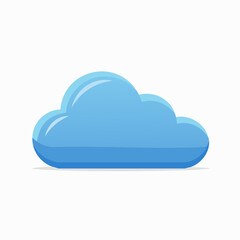 Fototapeta premium Blue Cloud Icon Graphic Design