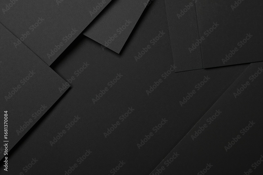 Poster abstract geometric design featuring layered paper sheets with space for text