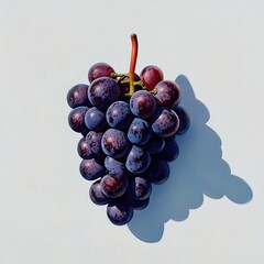 Close-up of a bunch of plump, dark red grapes