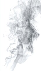 Abstract smoky wisps against a white background