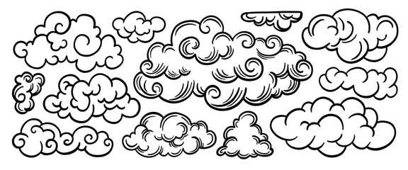 Hand drawn doodle vector set. Collection of cute hand drawn doodle.