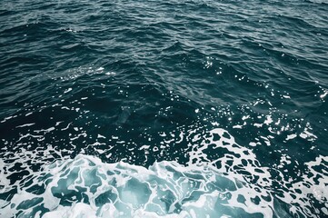 Obraz premium Aboard a ferry crossing the vast ocean