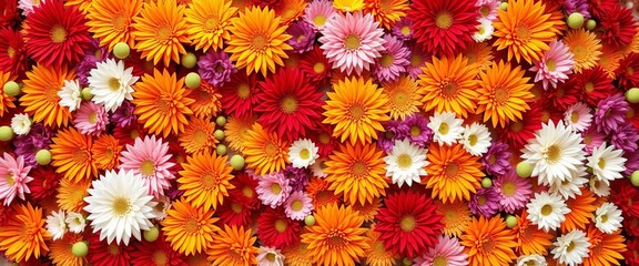 Vibrant handmade chrysanthemum flower wall; red, orange, pink, purple, green, white blooms Wedding backdrop,  romantic,  flower arrangement