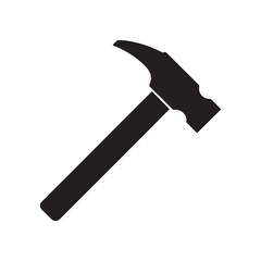  Curved Claw Hammer Silhouette Icon
