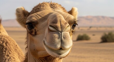 Fototapeta premium Majestic Camel Portrait in the Desert