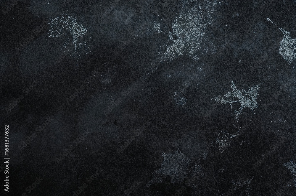 Poster grimy cement surface with dark backdrop featuring abstract silver and gray patterns illuminated on a