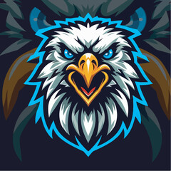 Fierce Eagle Head Mascot Vector