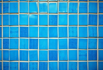 Close-up of textured blue tiles forming a background, dark, repeating