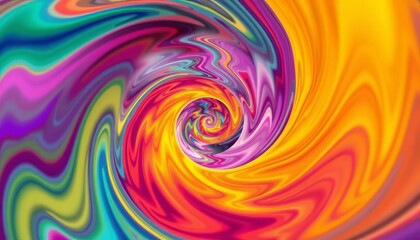 Obraz premium Vibrant, swirling spiral of intermingled hues creating a hypnotic effect, background, modern