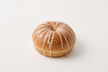 Close-up of a sweet bun on a white background