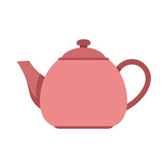 Isolated Tea Pot Illustration, Tea Preparation, At Home or Tea House