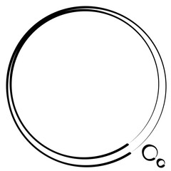 会話やコメント用に使える二重丸の吹き出し素材｜黒線×線画デザイン