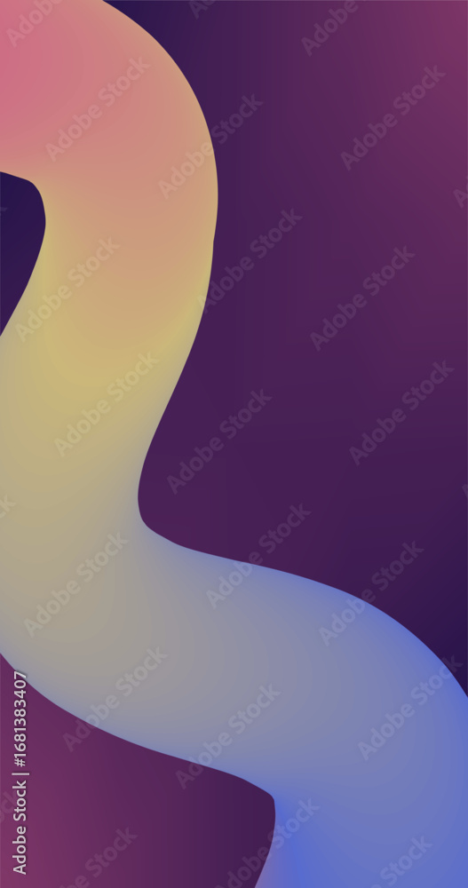 Aufkleber copy space abstract background with fluid shapes in gradient multi colors