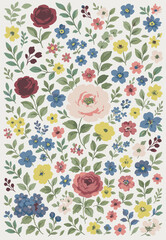 Folk art inspired Persian Vector Carpet with modern Pattern in high definition isolated on white canvas with trending colors
